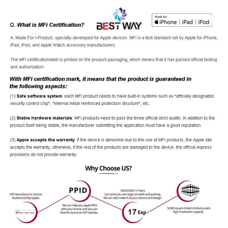 Data Cable Supplier - OEM MFi USB C to 8PIN Cable