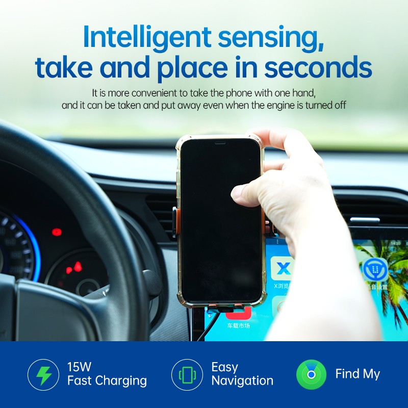 Car Charger Supplier - OEM 15W Wireless GPS Phone Holder