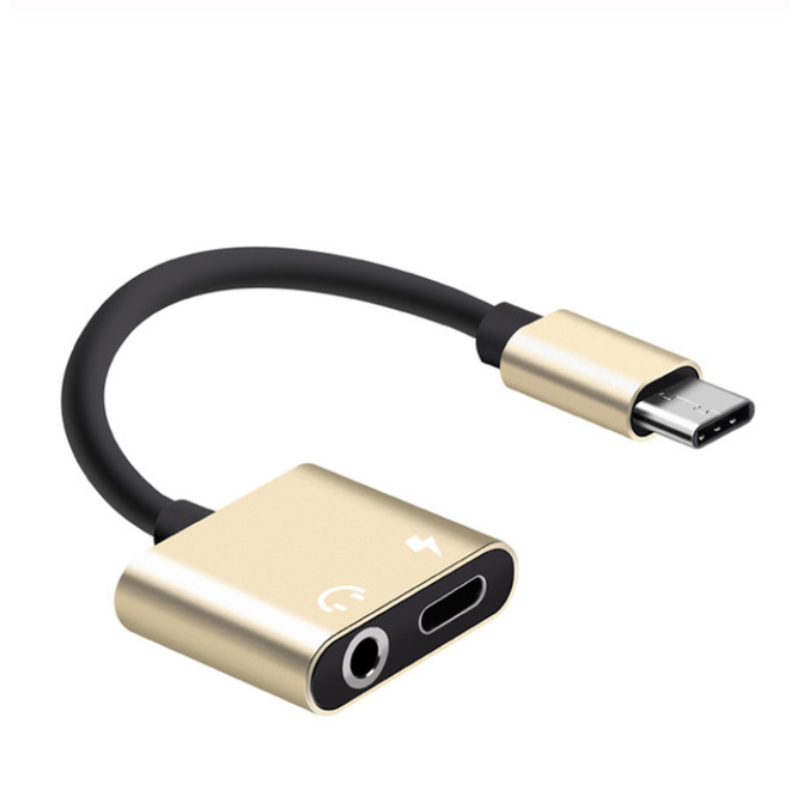 Audio Adapter Supplier - OEM 2-in-1 Type C to 3.5mm