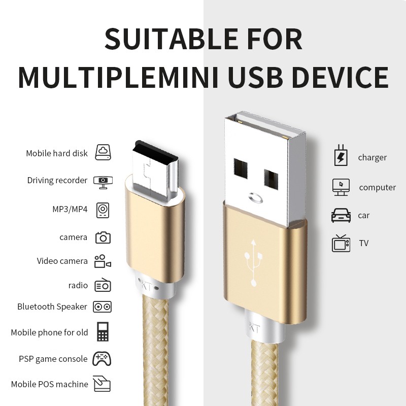 Data Cable Factory - OEM USB 2.0 Male to Mini B Cable