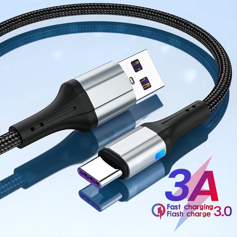 USB Cable Factory - OEM Braided Type C with Working Light
