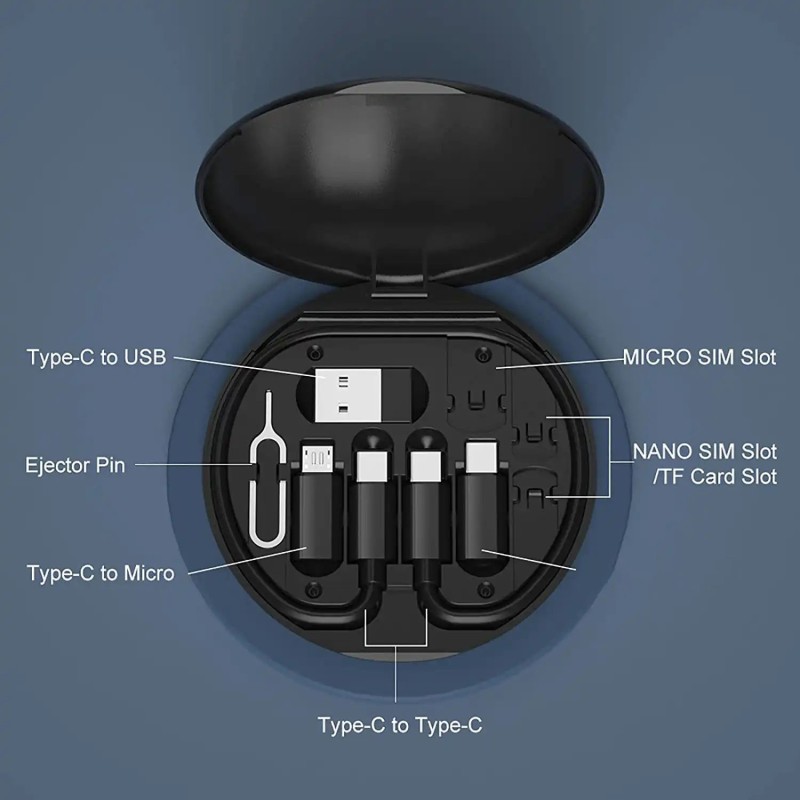 Travel Adapter Manufacturer - OEM 6 in 1 Circle Box Kit