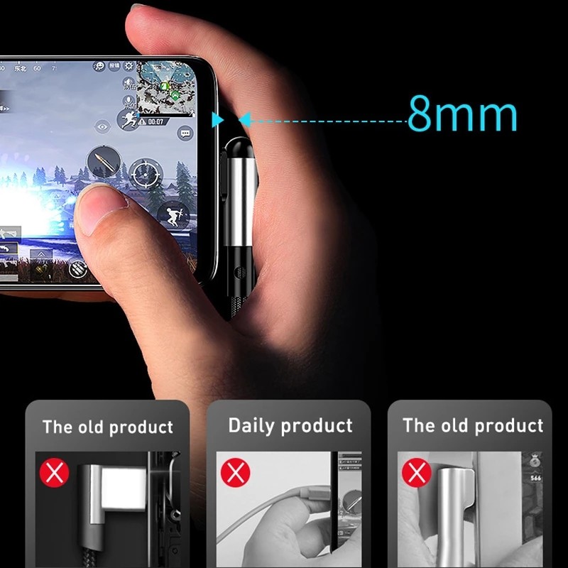 Charging Cable Supplier - OEM 1Ft 90 Degree Right Angle Cable