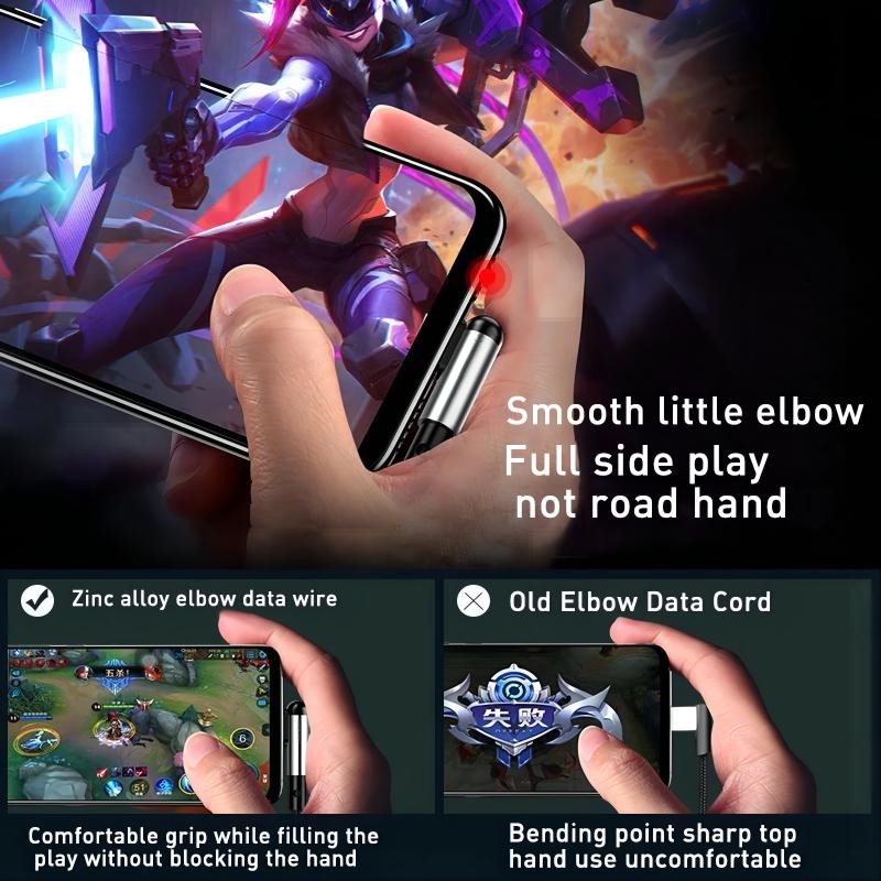 USB Cable Manufacturer - OEM 3A 90 Degree Right Angle Type C