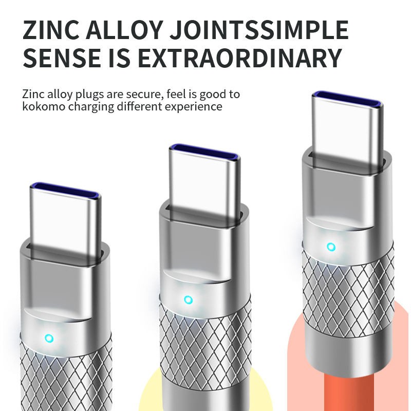 Charging Cable Manufacturer - OEM 120W Zinc Alloy Silicone Cable