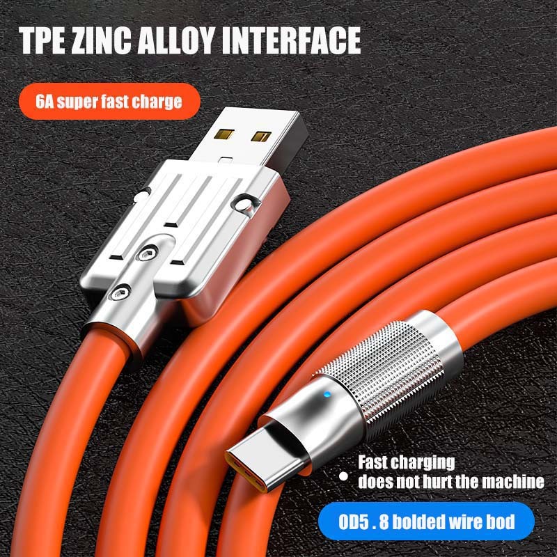 Charging Cable Manufacturer - OEM 6A 120W Zinc Alloy Cable