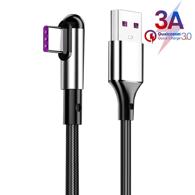 USB Cable Manufacturer - OEM 3A 90 Degree Right Angle Type C