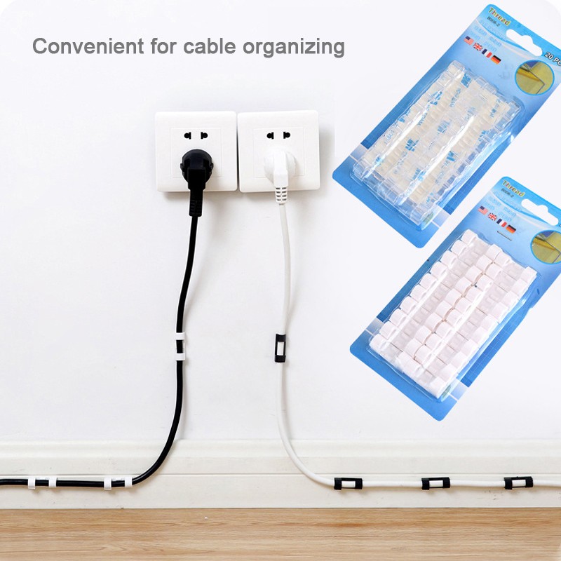 Cable Organizer Manufacturer - 20pcs Pack Desk Clamp