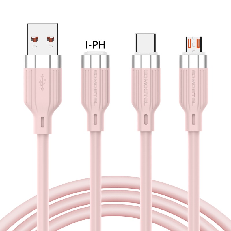 Fast Charge Cable Manufacturer - 3 Connector Options Data Cable