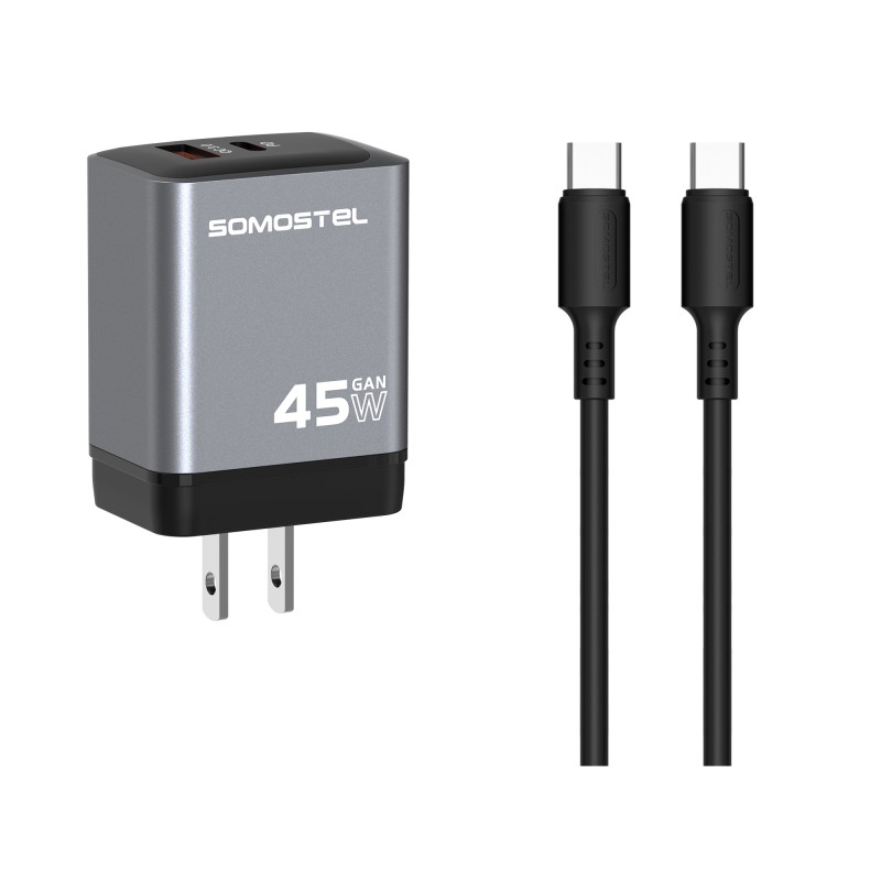 GaN Charger Manufacturer - Dual Port Foldable Plug Adapter