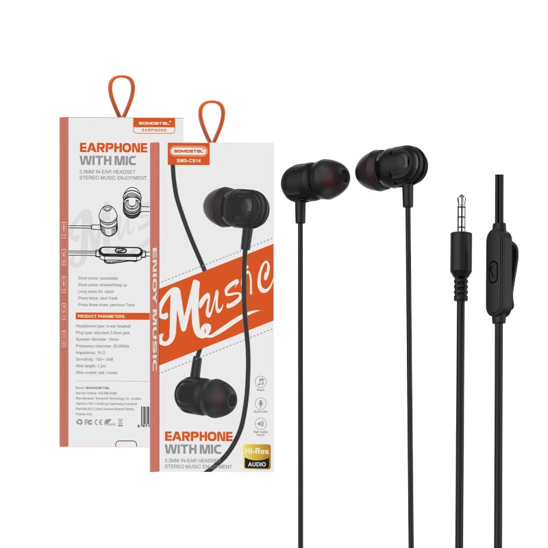 3.5mm Earphone Manufacturer - 20Hz-2KHz Frequency Range Earphone