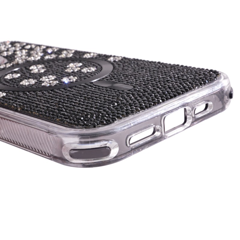 Rhinestone Phone Case Factory - Plum Blossom Magnetic Card Holder