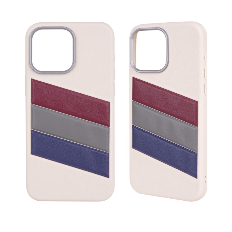 Leather Phone Case Factory - Tri Color Full Cover Mobile Case
