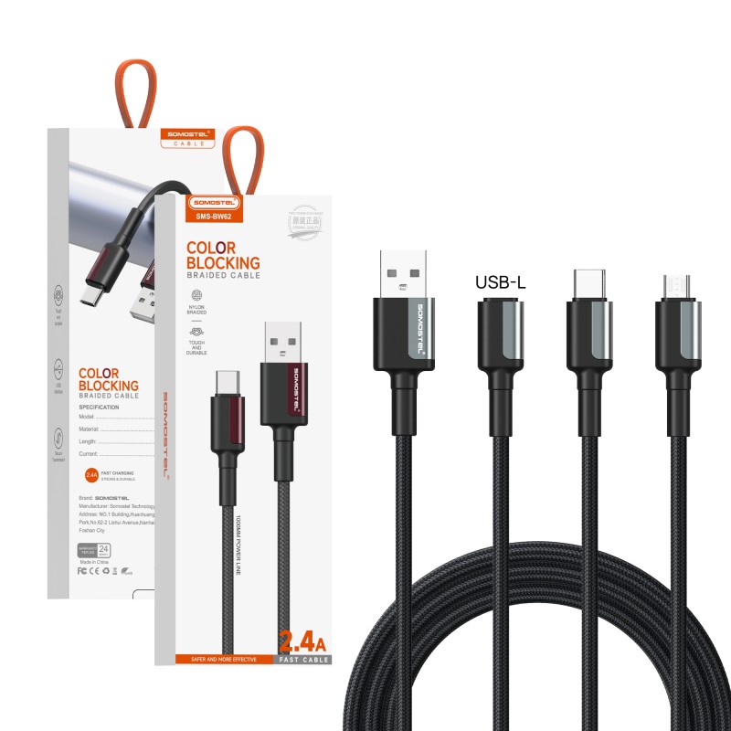 Type C USB Cable Factory - 2.4A Nylon Braided Charger Cord