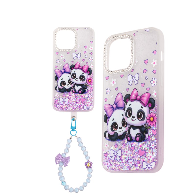 Mobile Phone Case Manufacturer - TPU PC Painted Epoxy With Chain