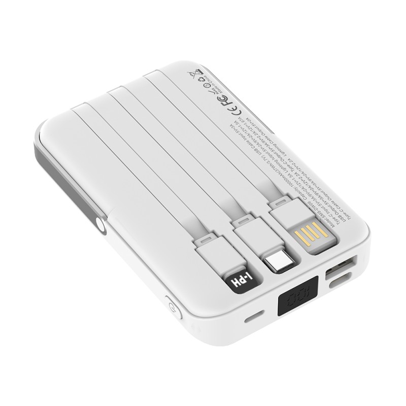 Magnetic Power Bank Manufacturer - Wireless Charger Built in Cable