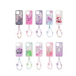 Mobile Phone Case Manufacturer - TPU PC Painted Epoxy With Chain