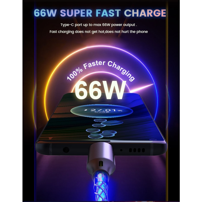 Fast Charging Cable Factory - Transparent Braided 3 in 1 Cable