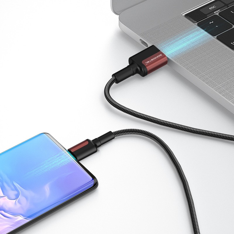 Type C USB Cable Factory - 2.4A Nylon Braided Charger Cord