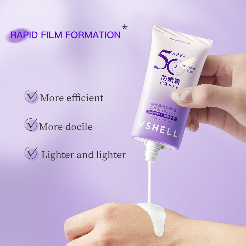 OEM Lightweight Water-Resistant 50g/1.76 Fl oz Vegan Broad Spectrum Sunscreen Cream Titanium Dioxide Rhodiola Centella