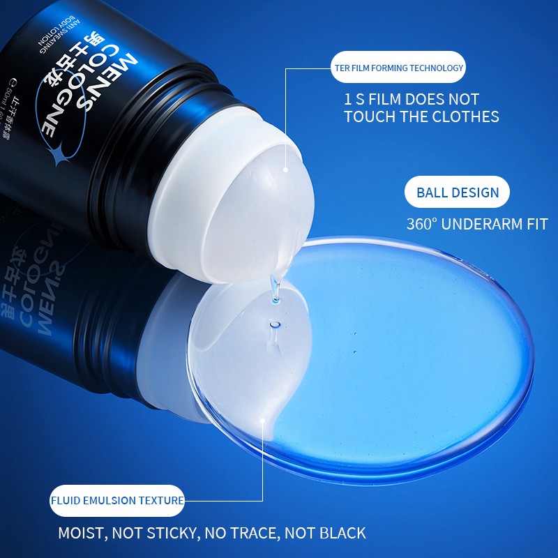 Mens Roll-On Deodorant Body Lotion 50ml / 1.69 Fl oz Refreshing & Mild Antiperspirant Smooth Skin Mens Antiperspirant Roll-On