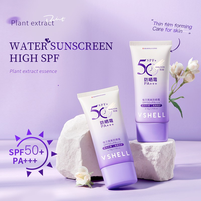 OEM Lightweight Water-Resistant 50g/1.76 Fl oz Vegan Broad Spectrum Sunscreen Cream Titanium Dioxide Rhodiola Centella