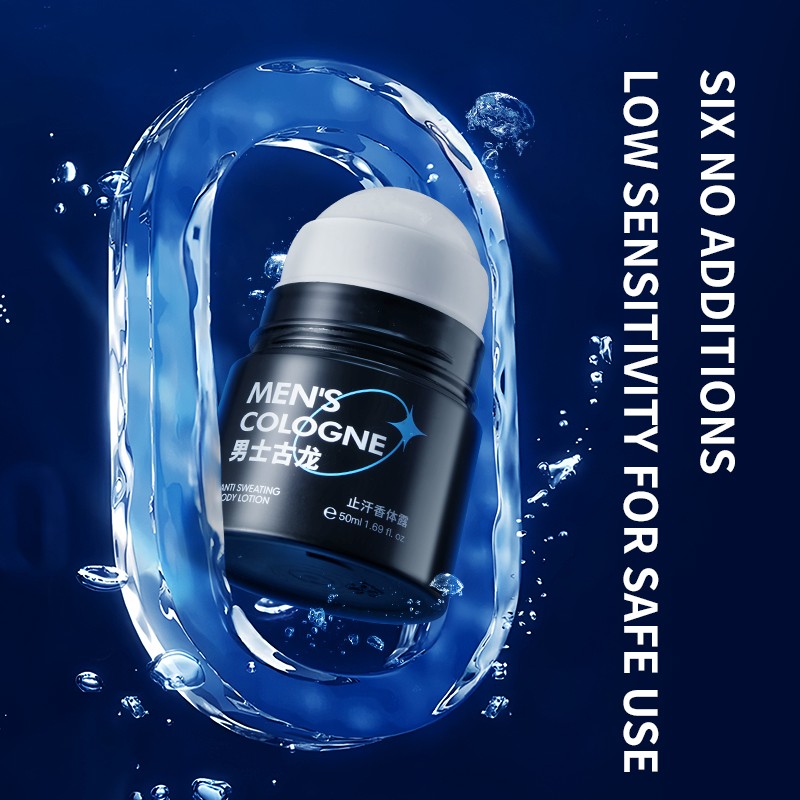 Mens Roll-On Deodorant Body Lotion 50ml / 1.69 Fl oz Refreshing & Mild Antiperspirant Smooth Skin Mens Antiperspirant Roll-On