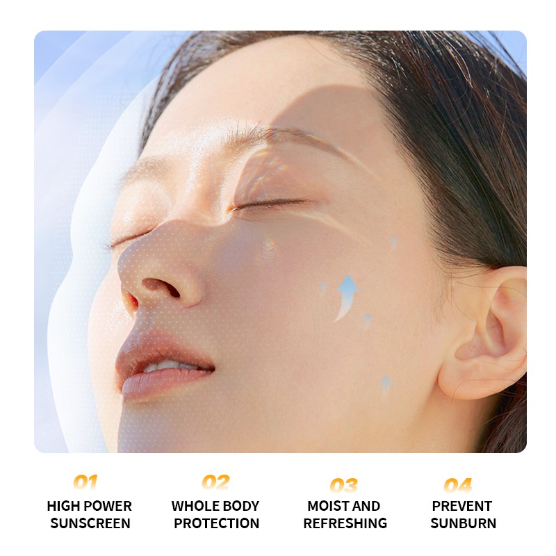 SPF 50+ PA+++ 50g/1.76 oz Broad-Spectrum Moisturizing Sunscreen Lotion UVA UVB Protection Brightening Hydrating Skin Sunblock