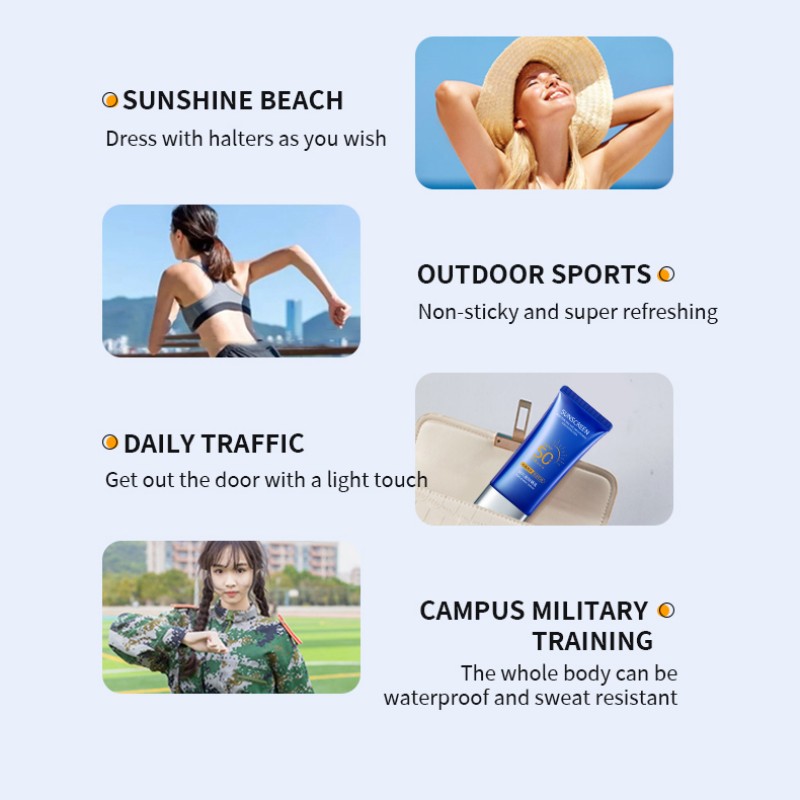 SPF 50+ PA+++ 50g/1.76 oz Broad-Spectrum Moisturizing Sunscreen Lotion UVA UVB Protection Brightening Hydrating Skin Sunblock