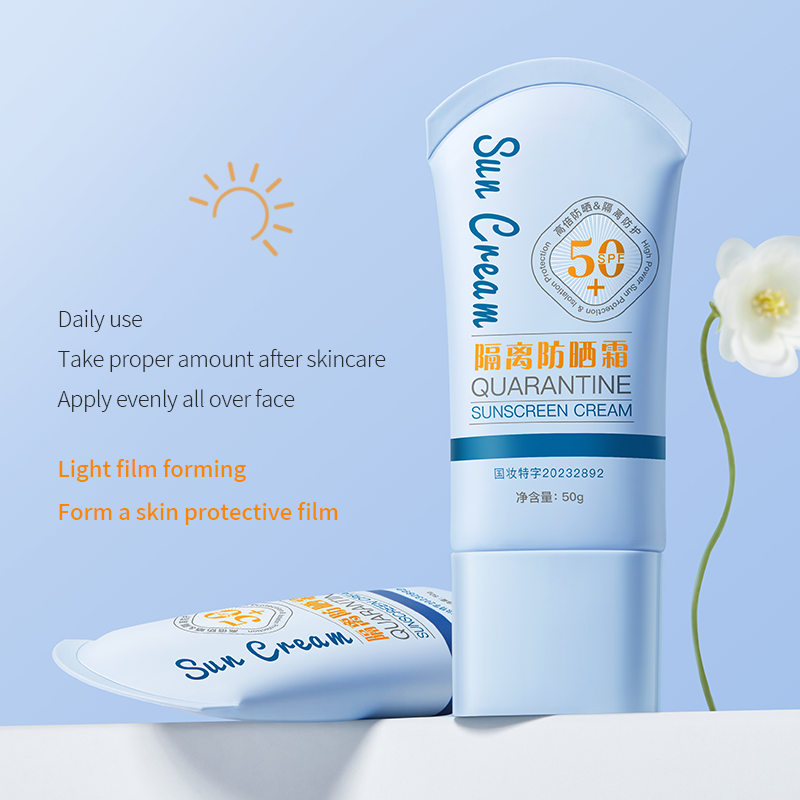 Wholesale Lightweight SPF50 Water-Resistant Sunscreen Cream High UVA UVB Protection for 80 Minutes Sun Protection Cream