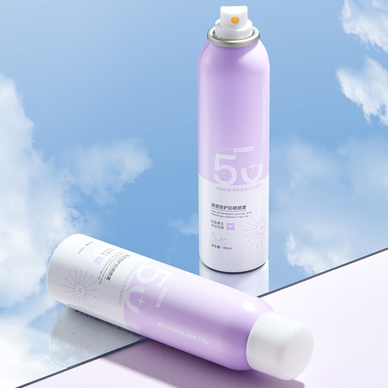 Vegan Lightweight Refreshing SPF 50 Sunscreen Spray High Protection Full Body UV Defense Broad-Spectrum Sun Protection Mist