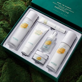 HKCQCQ Miracle Anti-Wrinkle Women's 6-Piece Korean Style Herbal Skin Care Set Multi-Action Benefits Sea Fennel Cruelty-Free