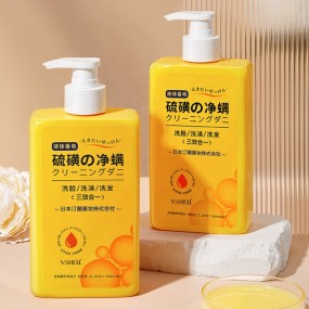 OEM Japan Sulfur Anti-mite Liquid Soap for Acne Dermatologists Approved Used to Wash Face Hands Hair and Body Cleaner Soap