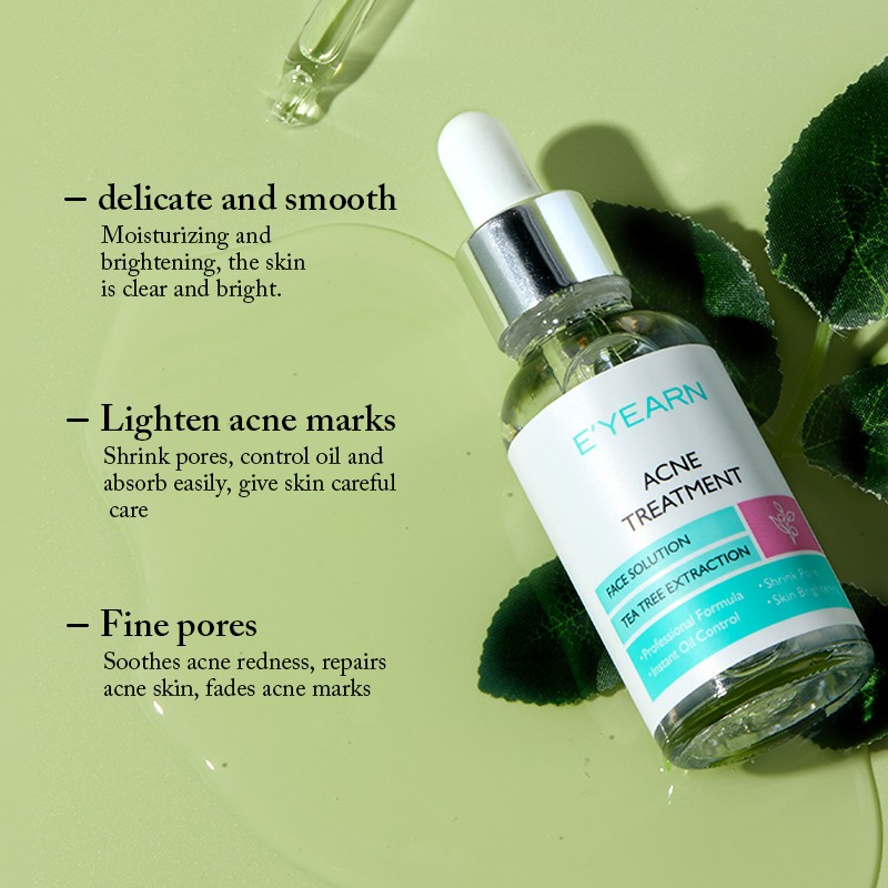 OEM 30ml Face Serum Hyaluronic Acid Tea Tree Anti Acne Anti-wrinkle Pore Shrinking Exfoliator Face Serum Facial Serum Set