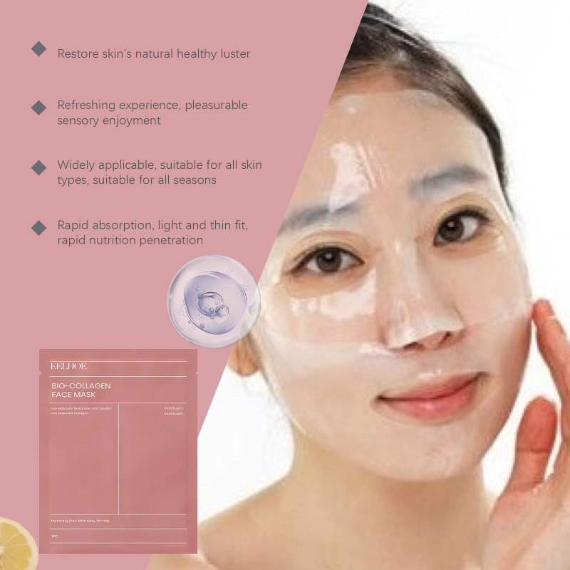 EELHOE Seaweed and Tea Infused Bio Collagen Moisturizing Face Mask Hydrating Skin Nourishing Sheet with Anti-Wrinkle Feature