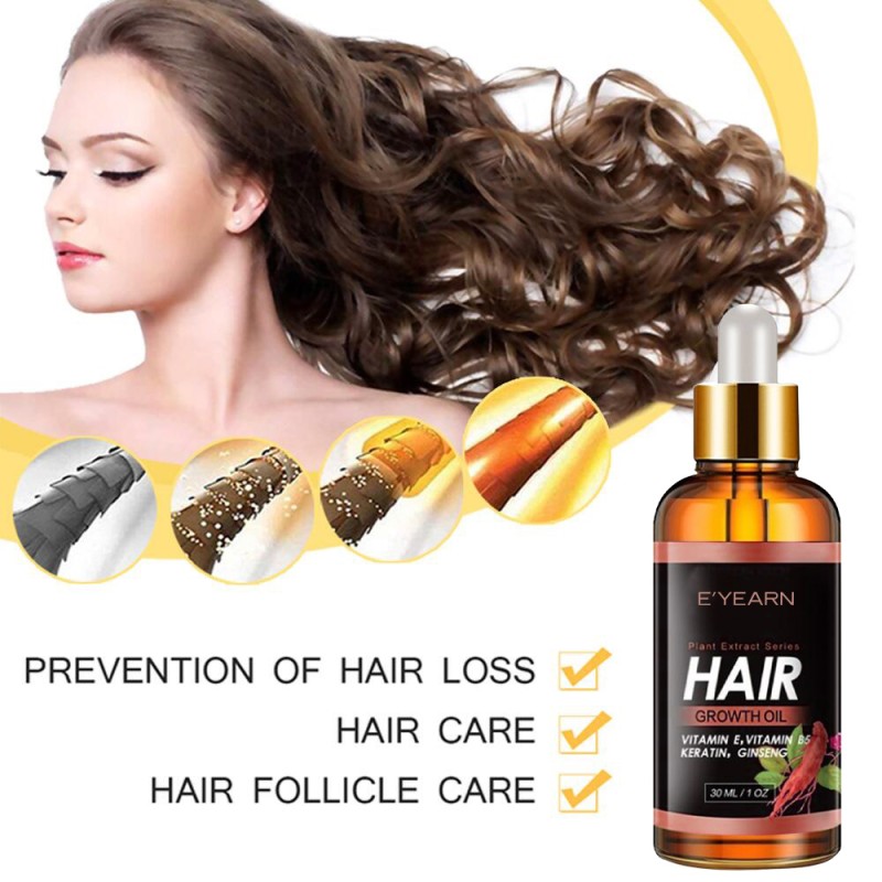 OEM High-Efficient Hair Growth Oil Ginseng Scalp Oil Anti-Hair Loss Scalp Nourishing Serum for Thicker Fuller Hair Treatment