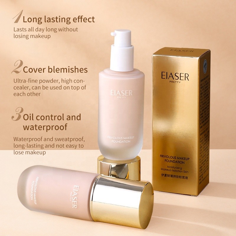 Private Label Lightweight Long-Lasting Waterproof Foundation Powerful Concealer Customizable Packaging Available Mineral Liquid