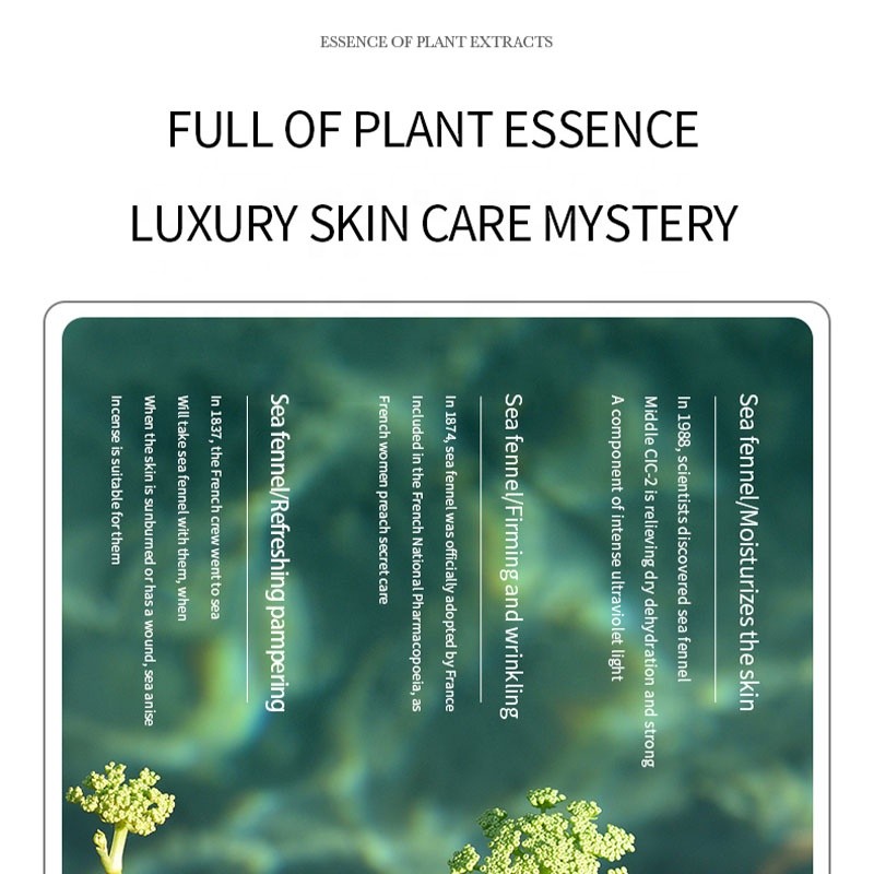 Sea Fennel Hyaluronic Acid Skincare LuxuryToner Lotion Face Cream Facial Cleanser Serum Skin Care