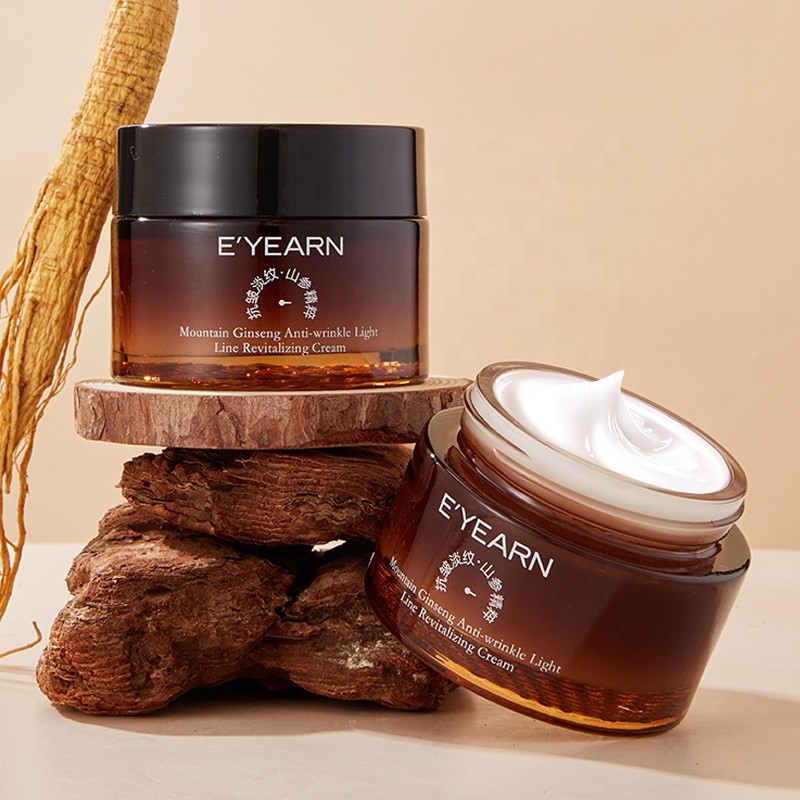 OEM Wild Ginseng Nourish Facial Care Set Natural Herbal Skincare Chinese Mother Day Best Cosmetic Gift Mature Skin Care Box Kit