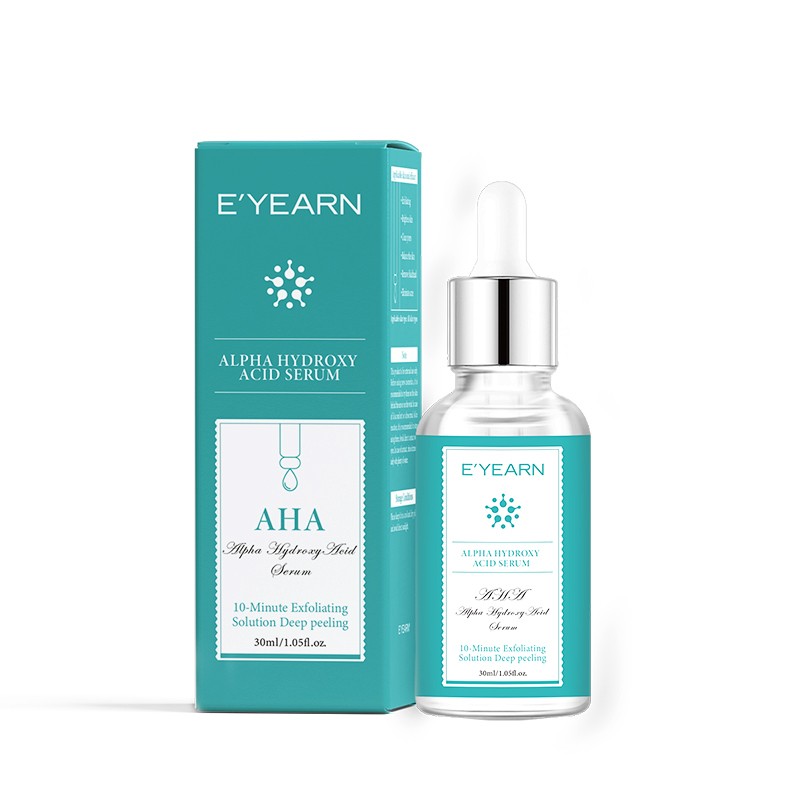 OEM Alpha Hydroxy Acid Serum 30ml Exfoliating Blackhead Removal Solution Natural Pore Cleaning Essence Anti-Acne Face Serum