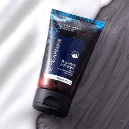 OEM Men's Facial Cleanser Soap-free Oil Control Gentle Cleaning Natural Male Skincare Amino Acid Volcanic Mud Face Wash for Man