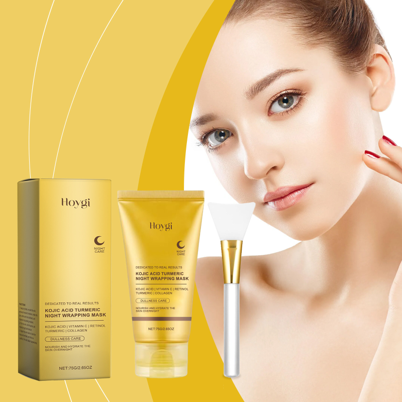 Hoygi Herbal Turmeric Collagen Peel-Off Face & Body Mask Cream Gentle Cleansing Moisturizing Smoothing Care for Facial Skin