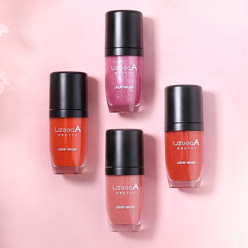 Custom Logo Color Bare Cheeks Liquid Face Cream Blush Glow Makeup Matte Pearl Waterproof Long Lasting Liquid Blusher for Fair