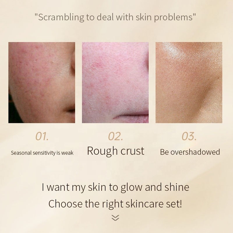 OEM in Stock Goat Milk Skincare 12 Pcs Anti-Aging Moisturizing Revitalizing Skin for Home Beauty Salon Luxury Skin Care