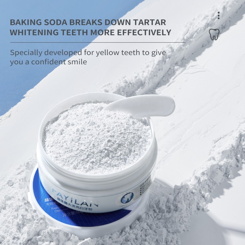 Probiotic Remineralizing Tooth Polisher Multi-Purpose Teeth Whitening Powder Bright Pearl for Breath Freshener Stain Tooth