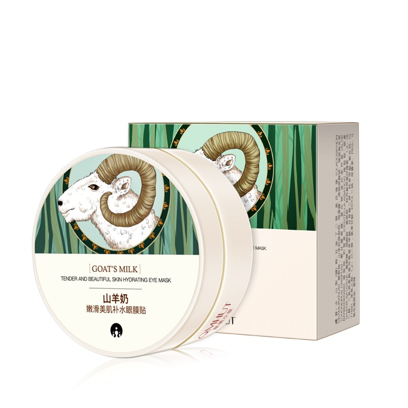 Vegan Herbal Infused Goat Milk Hydrating Collagen Gel Eye Pad Patches Popular Sheet Form Facial Skin Care Eye Mask Cosmetics