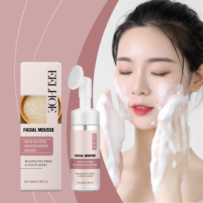 EELHOE Gentle Organic Rice Water Foaming Cleanser Deep Cleansing Amino Acid Mousse Moisturizing Brightening Function for Face