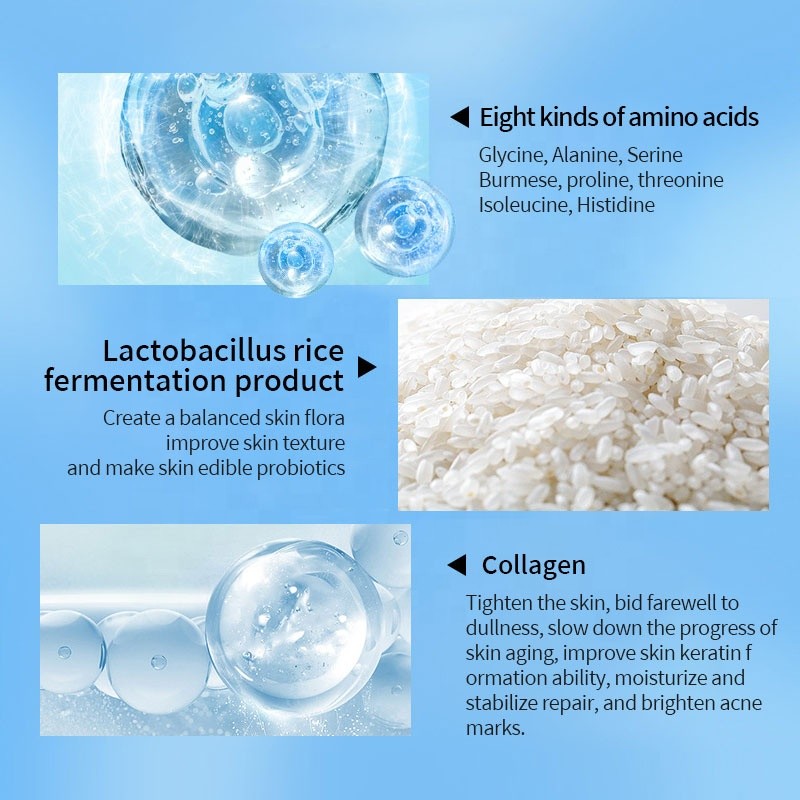 7-Piece Salicylic Acid Collagen Renewal Kit Type Amino Acid Oil Control Acne Scar Removal for Sensitive Skin Face Care Product