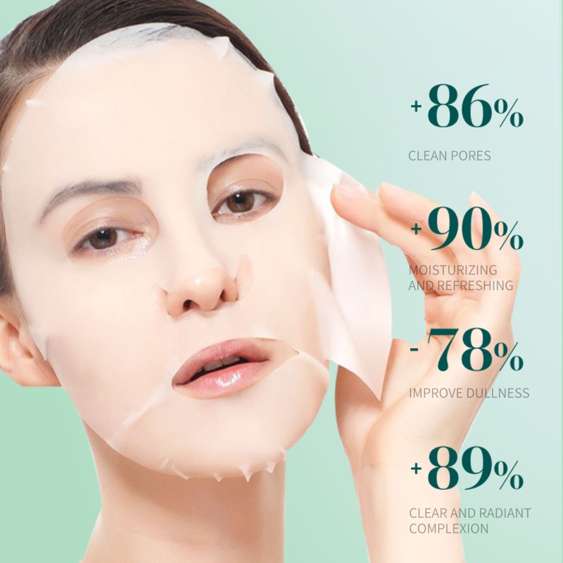 OEM Crystal Facial Mask Vegan Marigold Extract 28ml X 10 Sheets Deep Hydration Overnight Skin Care Soothing Glycerin Travel Size