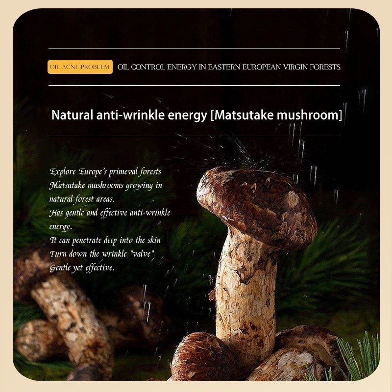 P-YSW Matsutake Mushroom Anti Wrinkle Skincare Set Lightweight Highly Moisturizing Nourishing 7 Pcs Firming Facial Skin Care Kit